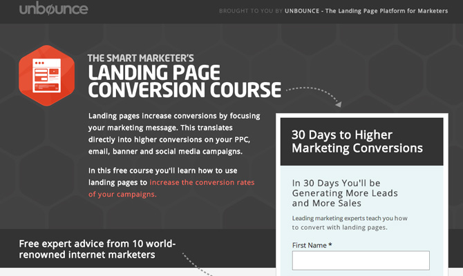 Landing Page Conversion Course - UnBounce.com